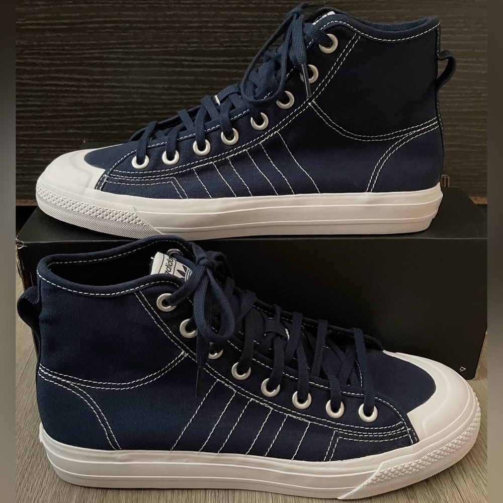 Adidas Nizza Hi Rf Sneakers in Night Indigo - Men’s 9 / Women’s 10